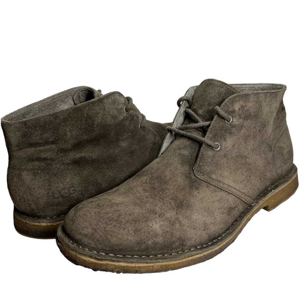 UGG Leighton Chukka Suede Boots, Men’s 13 EU 47 Brown 2-hole lace up, 1005487